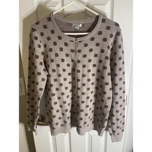 Old Navy Beige Button Cardigan Large Artsy Boxy Fall Office Lounge